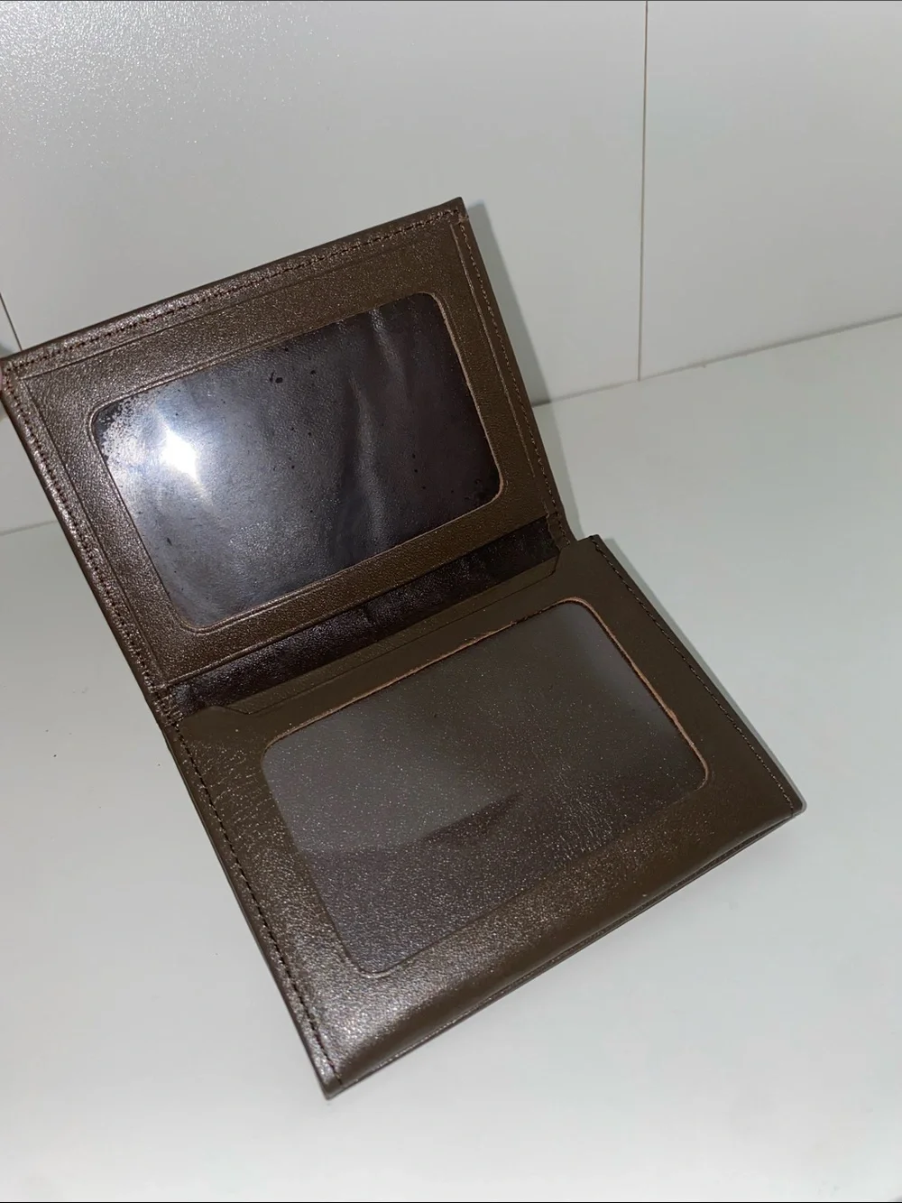 Authentic Burberry Tan Plaid Card Holder Wallet Brown Leather Trim
